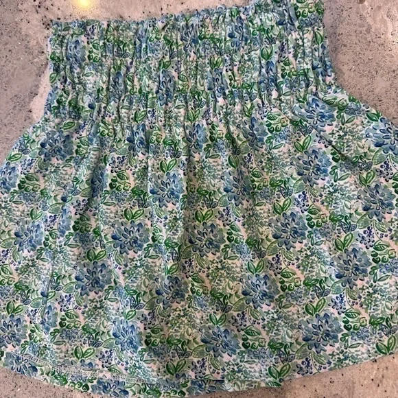 The Proper Peony Blue Aster Floral Collared Top and Smocked Skirt Set Size 7 - Picture 8 of 10